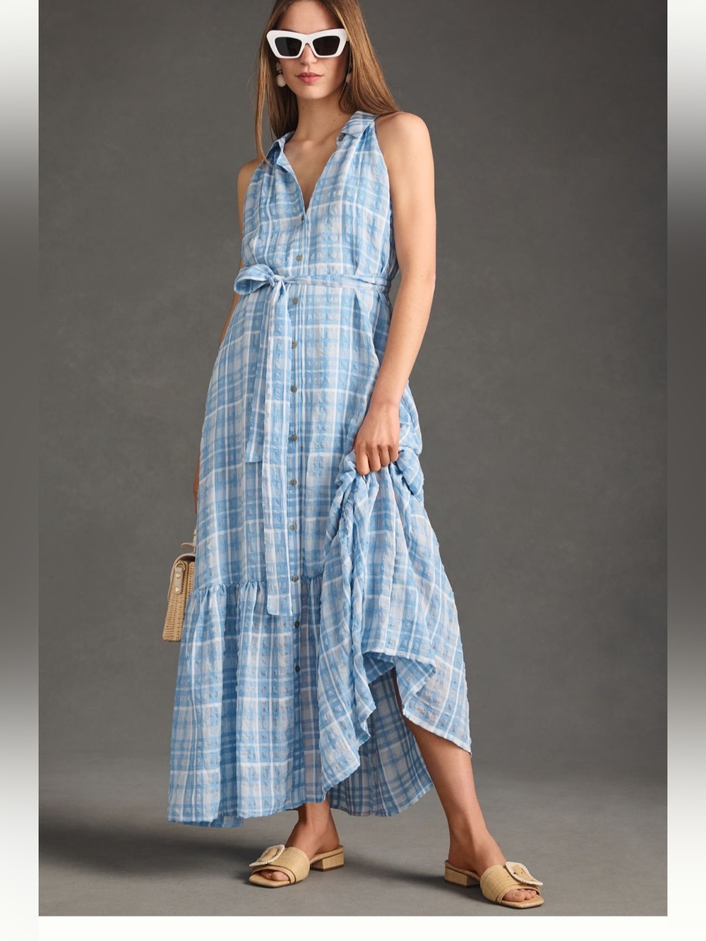 Anthropologie Sleeveless Buttondown
Shirt Dress - Picture 3 of 10